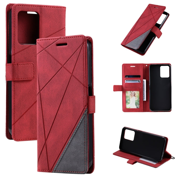 Skin Feel Splicing Leather Phone Case, For OPPO A57 2022, For Realme C30 4G, For Samsung Galaxy S23 5G, For Samsung Galaxy S23+ 5G, For Samsung Galaxy S23 Ultra 5G, For Xiaomi 12T / Redmi K50 Ultra, For Xiaomi Redmi 11 Prime 4G, For Samsung Galaxy A14 ...