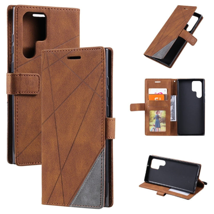 Skin Feel Splicing Leather Phone Case, For OPPO A57 2022, For Realme C30 4G, For Samsung Galaxy S23 5G, For Samsung Galaxy S23+ 5G, For Samsung Galaxy S23 Ultra 5G, For Xiaomi 12T / Redmi K50 Ultra, For Xiaomi Redmi 11 Prime 4G, For Samsung Galaxy A14 ...