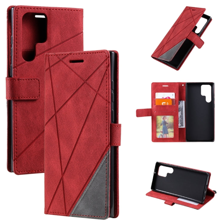 Skin Feel Splicing Leather Phone Case, For OPPO A57 2022, For Realme C30 4G, For Samsung Galaxy S23 5G, For Samsung Galaxy S23+ 5G, For Samsung Galaxy S23 Ultra 5G, For Xiaomi 12T / Redmi K50 Ultra, For Xiaomi Redmi 11 Prime 4G, For Samsung Galaxy A14 ...
