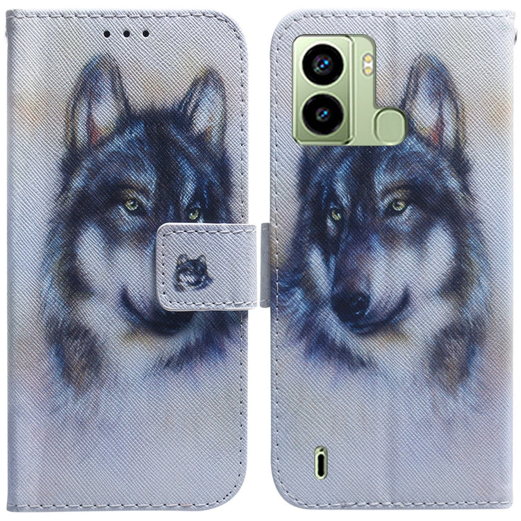Coloured Drawing Flip Leather Phone Case, For Tecno Pop 6 Fingerprint, For Nokia G60
