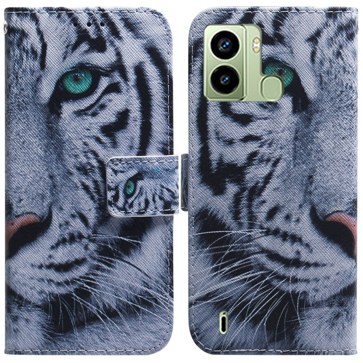 Coloured Drawing Flip Leather Phone Case, For Tecno Pop 6 Fingerprint, For Nokia G60
