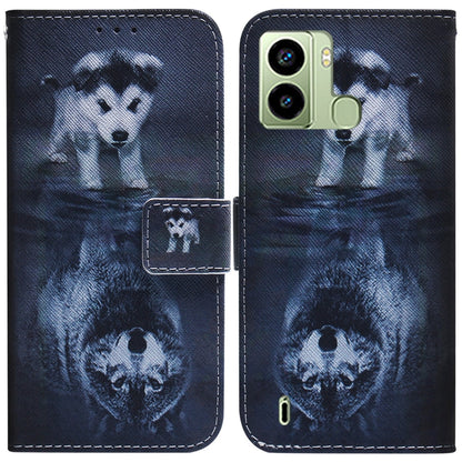 Coloured Drawing Flip Leather Phone Case, For Tecno Pop 6 Fingerprint, For Nokia G60