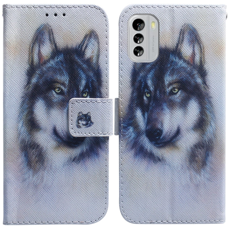 Coloured Drawing Flip Leather Phone Case, For Tecno Pop 6 Fingerprint, For Nokia G60