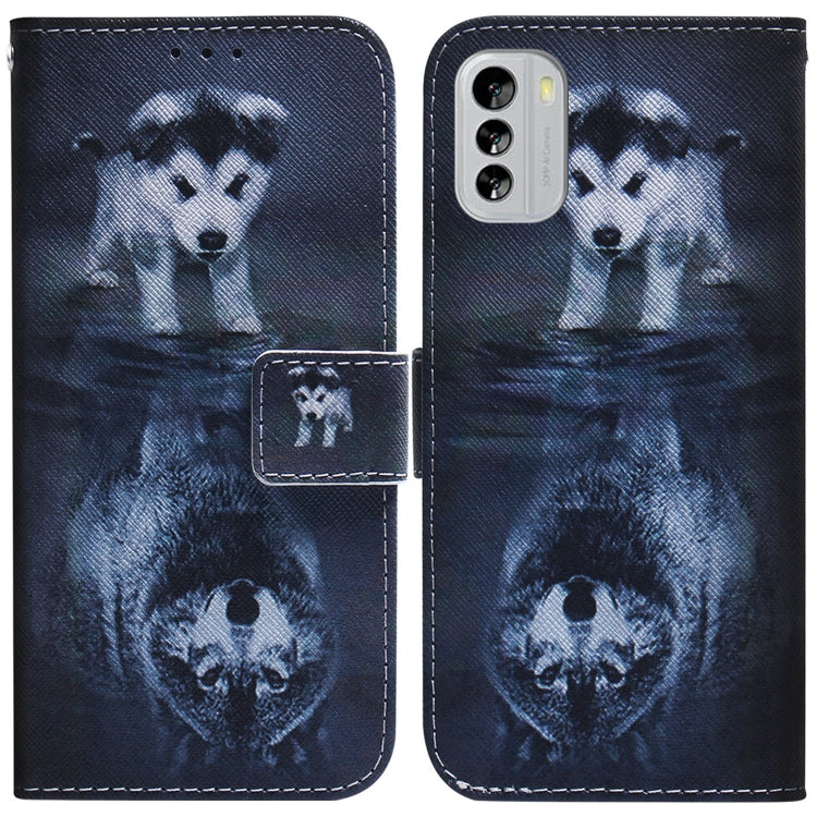 Coloured Drawing Flip Leather Phone Case, For Tecno Pop 6 Fingerprint, For Nokia G60