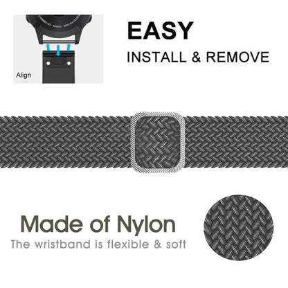 Adjustable Nylon Braided Elasticity Watch Band, For Garmin Fenix 7X