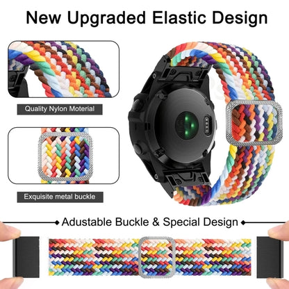 Adjustable Nylon Braided Elasticity Watch Band, For Garmin Fenix 7X