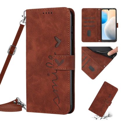 Skin Feel Heart Pattern Leather Phone Case with Lanyard, For Infinix Hot 11 2022, For Infinix Hot 12 Pro, For Infinix Hot 20 4G, For Infinix Hot 20 5G, For Infinix Hot 20S, For Tecno Pop 6, For Tecno Pop 6 Pro, For Tecno Pova Neo 2                     ...