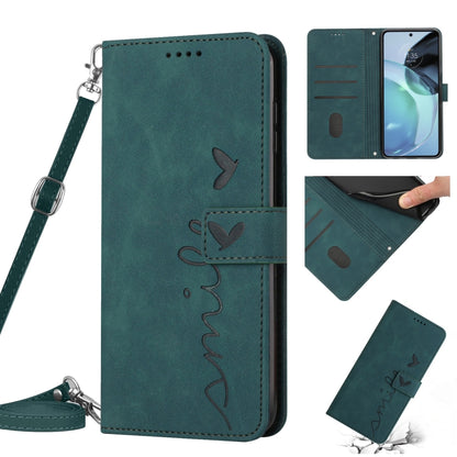 Skin Feel Heart Pattern Leather Phone Case with Lanyard, For Infinix Hot 11 2022, For Infinix Hot 12 Pro, For Infinix Hot 20 4G, For Infinix Hot 20 5G, For Infinix Hot 20S, For Tecno Pop 6, For Tecno Pop 6 Pro, For Tecno Pova Neo 2                     ...