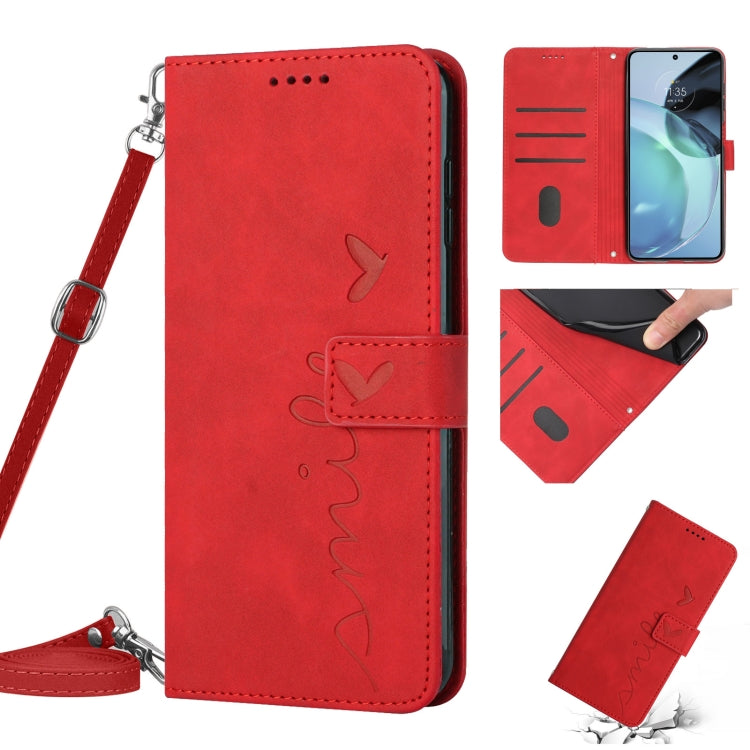 Skin Feel Heart Pattern Leather Phone Case with Lanyard, For Infinix Hot 11 2022, For Infinix Hot 12 Pro, For Infinix Hot 20 4G, For Infinix Hot 20 5G, For Infinix Hot 20S, For Tecno Pop 6, For Tecno Pop 6 Pro, For Tecno Pova Neo 2                     ...