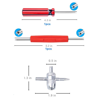 Outil 6 en 1 pour le retrait et l'installation d'obus de valve de pneu, CP-0561