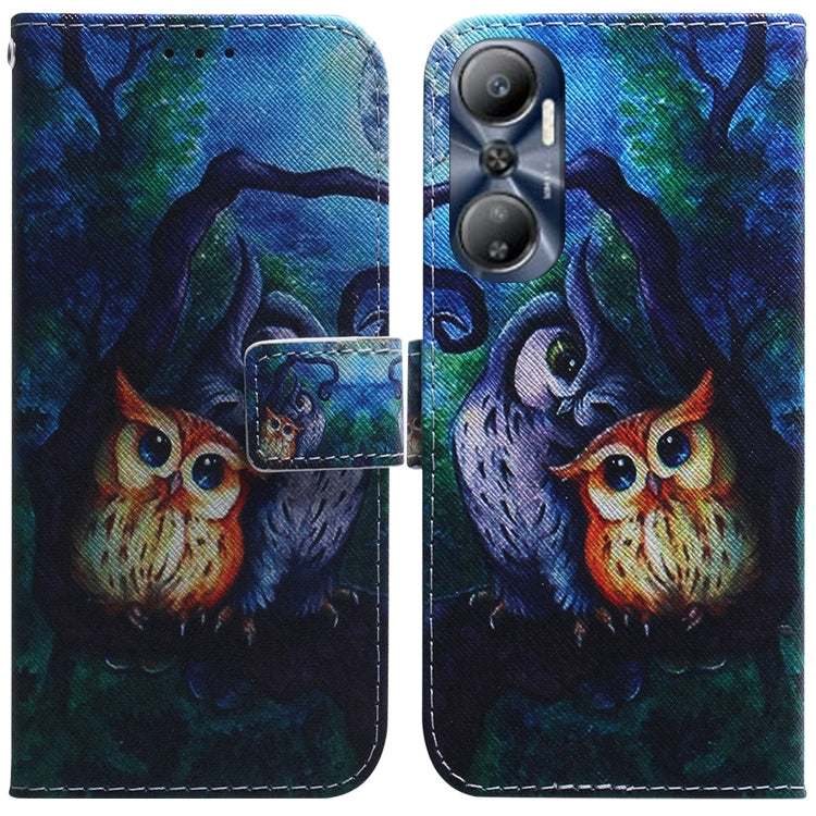 Coloured Drawing Flip Leather Phone Case, For Infinix Hot 20, For Infinix Hot 20 5G, For Infinix Hot 20i, For Infinix Hot 20s, For Realme Q3S / Q3T / 9 SE / 9 5G Speed, For Tecno Pova 4, For Tecno Pova Neo 2, For Xiaomi Redmi 11 Prime 4G