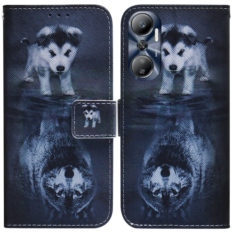 Coloured Drawing Flip Leather Phone Case, For Infinix Hot 20, For Infinix Hot 20 5G, For Infinix Hot 20i, For Infinix Hot 20s, For Realme Q3S / Q3T / 9 SE / 9 5G Speed, For Tecno Pova 4, For Tecno Pova Neo 2, For Xiaomi Redmi 11 Prime 4G
