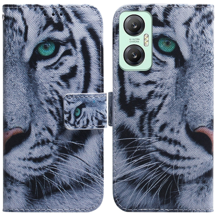 Coloured Drawing Flip Leather Phone Case, For Infinix Hot 20, For Infinix Hot 20 5G, For Infinix Hot 20i, For Infinix Hot 20s, For Realme Q3S / Q3T / 9 SE / 9 5G Speed, For Tecno Pova 4, For Tecno Pova Neo 2, For Xiaomi Redmi 11 Prime 4G
