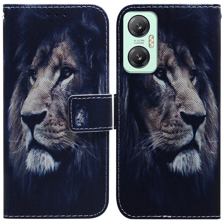 Coloured Drawing Flip Leather Phone Case, For Infinix Hot 20, For Infinix Hot 20 5G, For Infinix Hot 20i, For Infinix Hot 20s, For Realme Q3S / Q3T / 9 SE / 9 5G Speed, For Tecno Pova 4, For Tecno Pova Neo 2, For Xiaomi Redmi 11 Prime 4G
