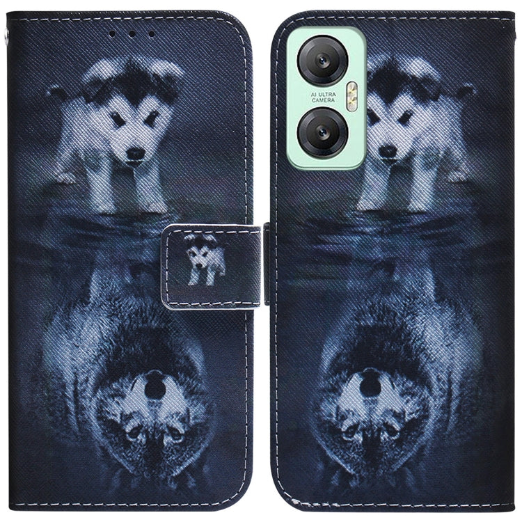 Coloured Drawing Flip Leather Phone Case, For Infinix Hot 20, For Infinix Hot 20 5G, For Infinix Hot 20i, For Infinix Hot 20s, For Realme Q3S / Q3T / 9 SE / 9 5G Speed, For Tecno Pova 4, For Tecno Pova Neo 2, For Xiaomi Redmi 11 Prime 4G
