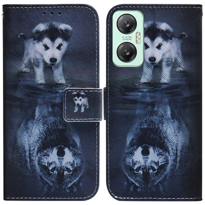 Coloured Drawing Flip Leather Phone Case, For Infinix Hot 20, For Infinix Hot 20 5G, For Infinix Hot 20i, For Infinix Hot 20s, For Realme Q3S / Q3T / 9 SE / 9 5G Speed, For Tecno Pova 4, For Tecno Pova Neo 2, For Xiaomi Redmi 11 Prime 4G