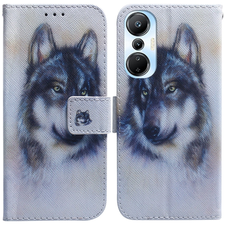 Coloured Drawing Flip Leather Phone Case, For Infinix Hot 20, For Infinix Hot 20 5G, For Infinix Hot 20i, For Infinix Hot 20s, For Realme Q3S / Q3T / 9 SE / 9 5G Speed, For Tecno Pova 4, For Tecno Pova Neo 2, For Xiaomi Redmi 11 Prime 4G