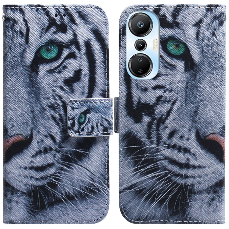Coloured Drawing Flip Leather Phone Case, For Infinix Hot 20, For Infinix Hot 20 5G, For Infinix Hot 20i, For Infinix Hot 20s, For Realme Q3S / Q3T / 9 SE / 9 5G Speed, For Tecno Pova 4, For Tecno Pova Neo 2, For Xiaomi Redmi 11 Prime 4G