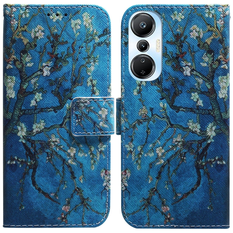 Coloured Drawing Flip Leather Phone Case, For Infinix Hot 20, For Infinix Hot 20 5G, For Infinix Hot 20i, For Infinix Hot 20s, For Realme Q3S / Q3T / 9 SE / 9 5G Speed, For Tecno Pova 4, For Tecno Pova Neo 2, For Xiaomi Redmi 11 Prime 4G