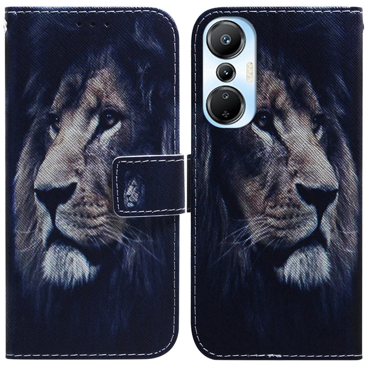 Coloured Drawing Flip Leather Phone Case, For Infinix Hot 20, For Infinix Hot 20 5G, For Infinix Hot 20i, For Infinix Hot 20s, For Realme Q3S / Q3T / 9 SE / 9 5G Speed, For Tecno Pova 4, For Tecno Pova Neo 2, For Xiaomi Redmi 11 Prime 4G