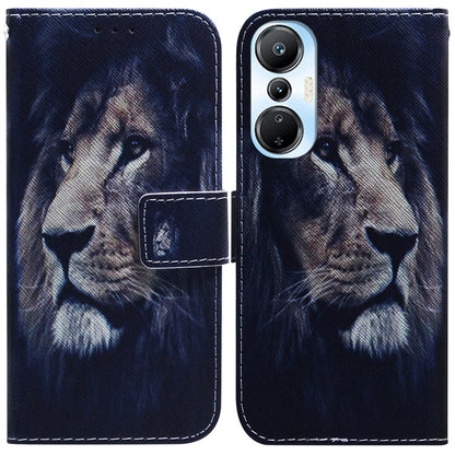 Coloured Drawing Flip Leather Phone Case, For Infinix Hot 20, For Infinix Hot 20 5G, For Infinix Hot 20i, For Infinix Hot 20s, For Realme Q3S / Q3T / 9 SE / 9 5G Speed, For Tecno Pova 4, For Tecno Pova Neo 2, For Xiaomi Redmi 11 Prime 4G