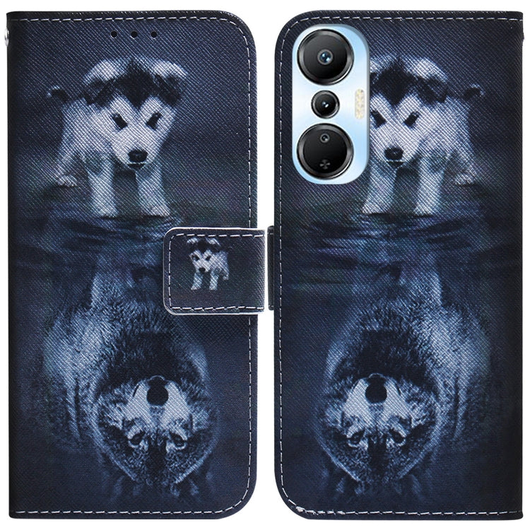Coloured Drawing Flip Leather Phone Case, For Infinix Hot 20, For Infinix Hot 20 5G, For Infinix Hot 20i, For Infinix Hot 20s, For Realme Q3S / Q3T / 9 SE / 9 5G Speed, For Tecno Pova 4, For Tecno Pova Neo 2, For Xiaomi Redmi 11 Prime 4G
