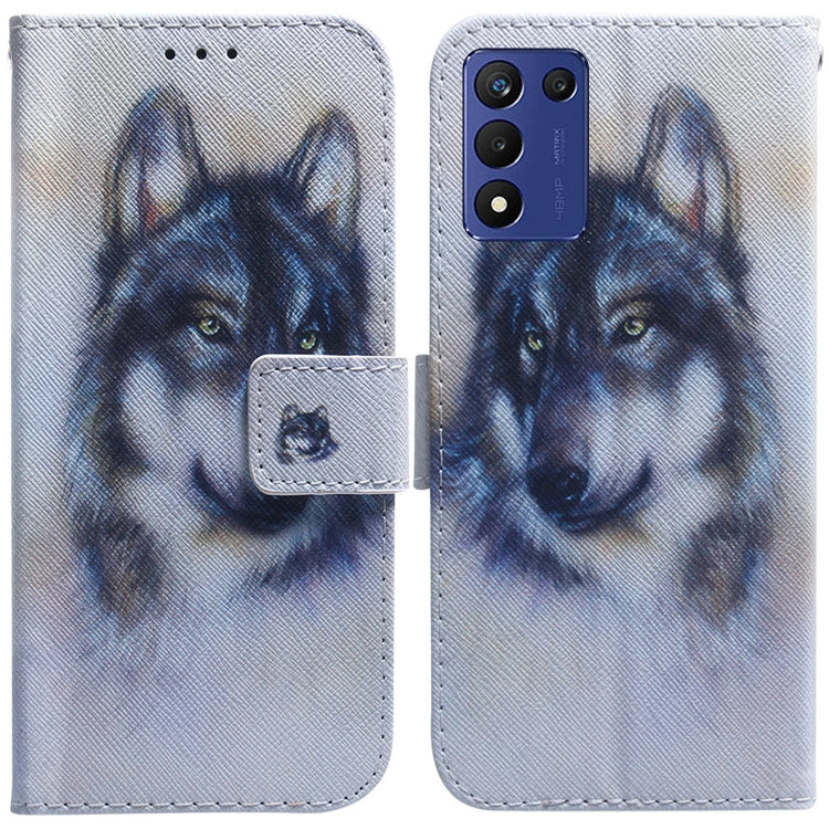 Coloured Drawing Flip Leather Phone Case, For Infinix Hot 20, For Infinix Hot 20 5G, For Infinix Hot 20i, For Infinix Hot 20s, For Realme Q3S / Q3T / 9 SE / 9 5G Speed, For Tecno Pova 4, For Tecno Pova Neo 2, For Xiaomi Redmi 11 Prime 4G