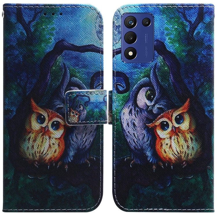 Coloured Drawing Flip Leather Phone Case, For Infinix Hot 20, For Infinix Hot 20 5G, For Infinix Hot 20i, For Infinix Hot 20s, For Realme Q3S / Q3T / 9 SE / 9 5G Speed, For Tecno Pova 4, For Tecno Pova Neo 2, For Xiaomi Redmi 11 Prime 4G