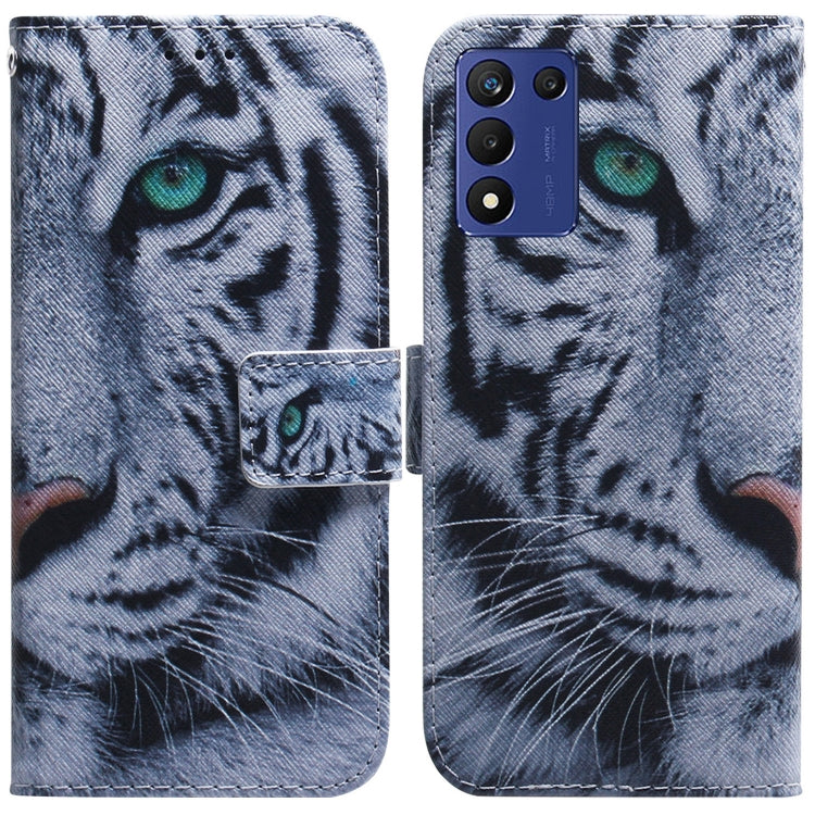Coloured Drawing Flip Leather Phone Case, For Infinix Hot 20, For Infinix Hot 20 5G, For Infinix Hot 20i, For Infinix Hot 20s, For Realme Q3S / Q3T / 9 SE / 9 5G Speed, For Tecno Pova 4, For Tecno Pova Neo 2, For Xiaomi Redmi 11 Prime 4G
