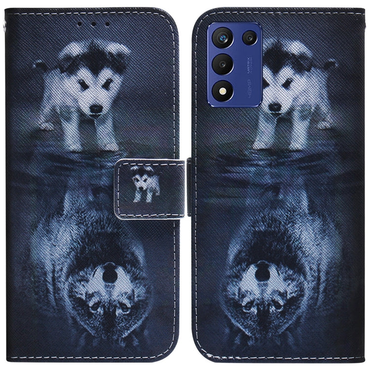 Coloured Drawing Flip Leather Phone Case, For Infinix Hot 20, For Infinix Hot 20 5G, For Infinix Hot 20i, For Infinix Hot 20s, For Realme Q3S / Q3T / 9 SE / 9 5G Speed, For Tecno Pova 4, For Tecno Pova Neo 2, For Xiaomi Redmi 11 Prime 4G