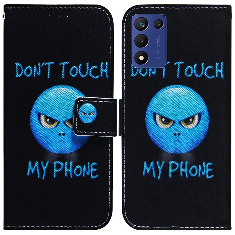 Coloured Drawing Flip Leather Phone Case, For Infinix Hot 20, For Infinix Hot 20 5G, For Infinix Hot 20i, For Infinix Hot 20s, For Realme Q3S / Q3T / 9 SE / 9 5G Speed, For Tecno Pova 4, For Tecno Pova Neo 2, For Xiaomi Redmi 11 Prime 4G