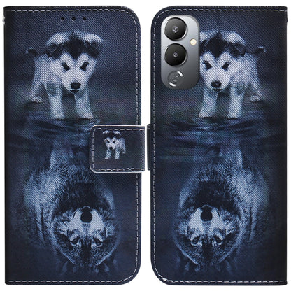 Coloured Drawing Flip Leather Phone Case, For Infinix Hot 20, For Infinix Hot 20 5G, For Infinix Hot 20i, For Infinix Hot 20s, For Realme Q3S / Q3T / 9 SE / 9 5G Speed, For Tecno Pova 4, For Tecno Pova Neo 2, For Xiaomi Redmi 11 Prime 4G