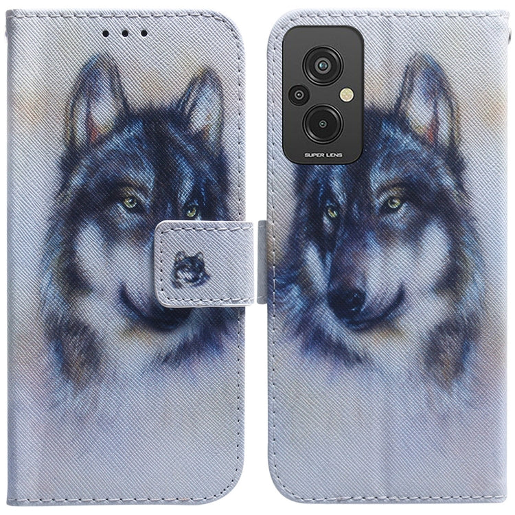 Coloured Drawing Flip Leather Phone Case, For Infinix Hot 20, For Infinix Hot 20 5G, For Infinix Hot 20i, For Infinix Hot 20s, For Realme Q3S / Q3T / 9 SE / 9 5G Speed, For Tecno Pova 4, For Tecno Pova Neo 2, For Xiaomi Redmi 11 Prime 4G