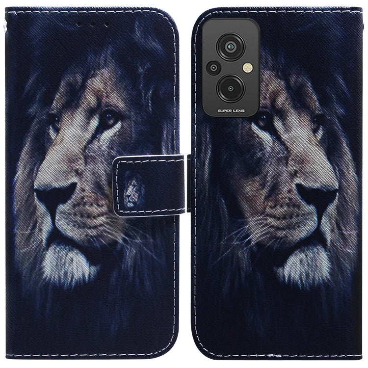 Coloured Drawing Flip Leather Phone Case, For Infinix Hot 20, For Infinix Hot 20 5G, For Infinix Hot 20i, For Infinix Hot 20s, For Realme Q3S / Q3T / 9 SE / 9 5G Speed, For Tecno Pova 4, For Tecno Pova Neo 2, For Xiaomi Redmi 11 Prime 4G