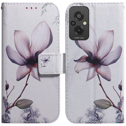 Coloured Drawing Flip Leather Phone Case, For Infinix Hot 20, For Infinix Hot 20 5G, For Infinix Hot 20i, For Infinix Hot 20s, For Realme Q3S / Q3T / 9 SE / 9 5G Speed, For Tecno Pova 4, For Tecno Pova Neo 2, For Xiaomi Redmi 11 Prime 4G