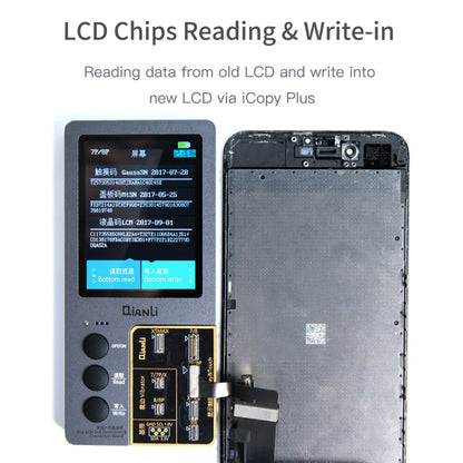 Pour iPhone 6 - 13 Pro Max Qianli iCopy Plus 2.2 Programmeur de détection de réparation, édition standard, avec carte de batterie, avec carte de batterie + carte d'écouteurs, module de batterie