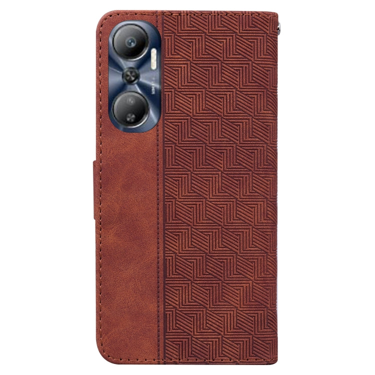 Geometric Embossed Leather Phone Case, For Infinix Hot 20, For Infinix Hot 20 5G, For Infinix Hot 20i, For Infinix Hot 20s, For Realme Q3S / Q3T / 9 SE / 9 5G Speed, For Tecno Pova 4, For Tecno Pova Neo 2, For Xiaomi Redmi 11 Prime 4G                  ...