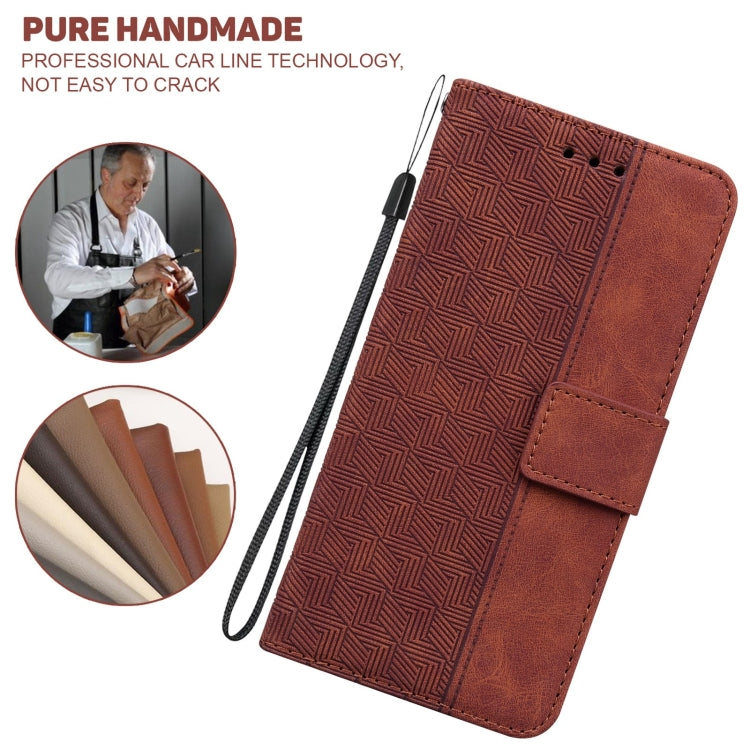 Geometric Embossed Leather Phone Case, For Infinix Hot 20, For Infinix Hot 20 5G, For Infinix Hot 20i, For Infinix Hot 20s, For Realme Q3S / Q3T / 9 SE / 9 5G Speed, For Tecno Pova 4, For Tecno Pova Neo 2, For Xiaomi Redmi 11 Prime 4G                  ...