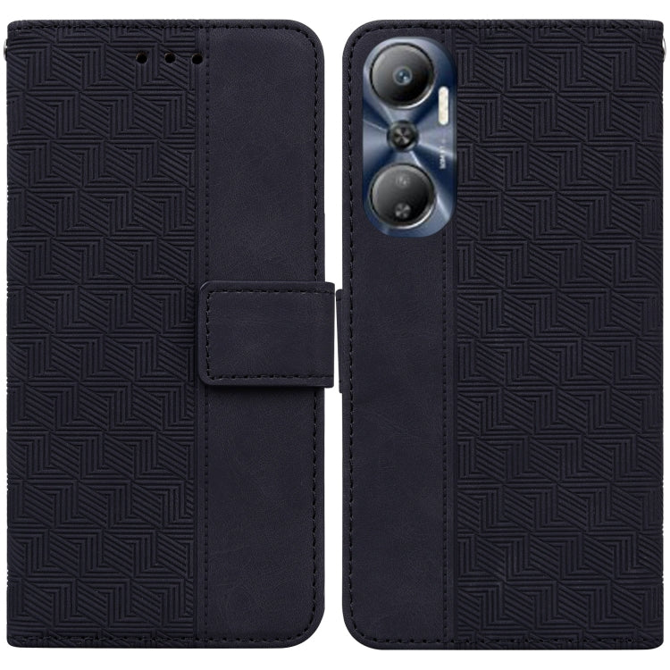 Geometric Embossed Leather Phone Case, For Infinix Hot 20, For Infinix Hot 20 5G, For Infinix Hot 20i, For Infinix Hot 20s, For Realme Q3S / Q3T / 9 SE / 9 5G Speed, For Tecno Pova 4, For Tecno Pova Neo 2, For Xiaomi Redmi 11 Prime 4G                  ...