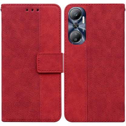 Geometric Embossed Leather Phone Case, For Infinix Hot 20, For Infinix Hot 20 5G, For Infinix Hot 20i, For Infinix Hot 20s, For Realme Q3S / Q3T / 9 SE / 9 5G Speed, For Tecno Pova 4, For Tecno Pova Neo 2, For Xiaomi Redmi 11 Prime 4G                  ...
