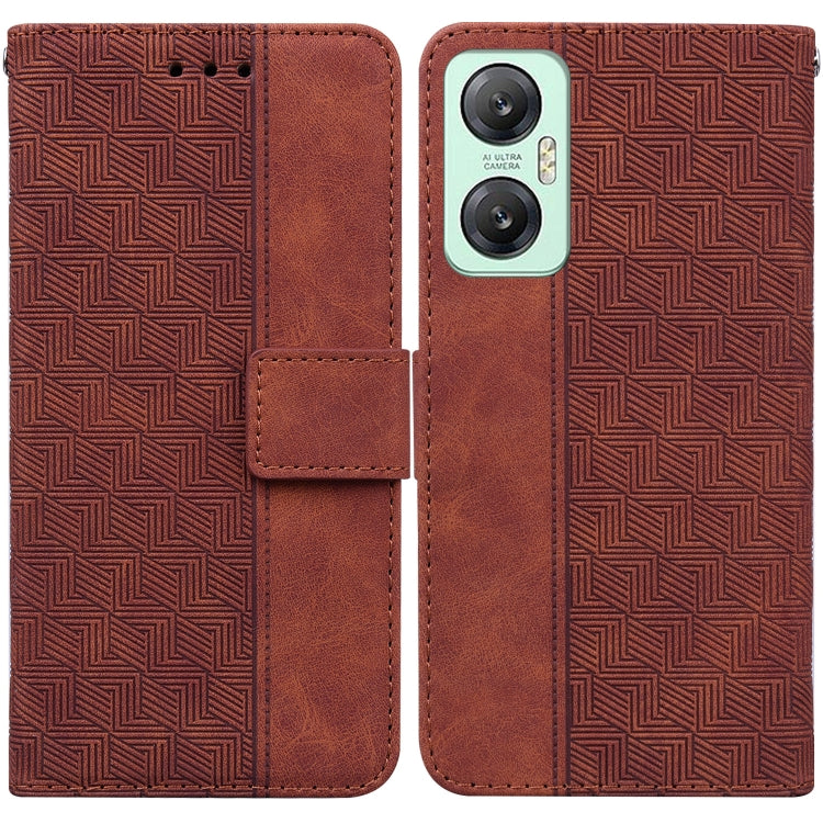 Geometric Embossed Leather Phone Case, For Infinix Hot 20, For Infinix Hot 20 5G, For Infinix Hot 20i, For Infinix Hot 20s, For Realme Q3S / Q3T / 9 SE / 9 5G Speed, For Tecno Pova 4, For Tecno Pova Neo 2, For Xiaomi Redmi 11 Prime 4G                  ...