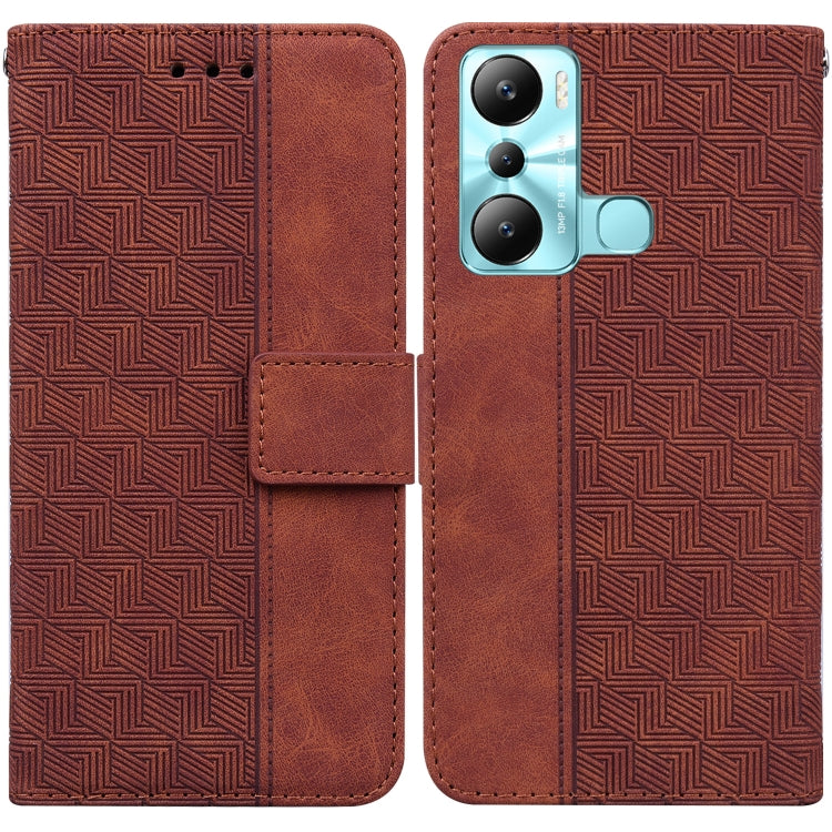 Geometric Embossed Leather Phone Case, For Infinix Hot 20, For Infinix Hot 20 5G, For Infinix Hot 20i, For Infinix Hot 20s, For Realme Q3S / Q3T / 9 SE / 9 5G Speed, For Tecno Pova 4, For Tecno Pova Neo 2, For Xiaomi Redmi 11 Prime 4G                  ...