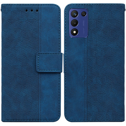 Geometric Embossed Leather Phone Case, For Infinix Hot 20, For Infinix Hot 20 5G, For Infinix Hot 20i, For Infinix Hot 20s, For Realme Q3S / Q3T / 9 SE / 9 5G Speed, For Tecno Pova 4, For Tecno Pova Neo 2, For Xiaomi Redmi 11 Prime 4G                  ...