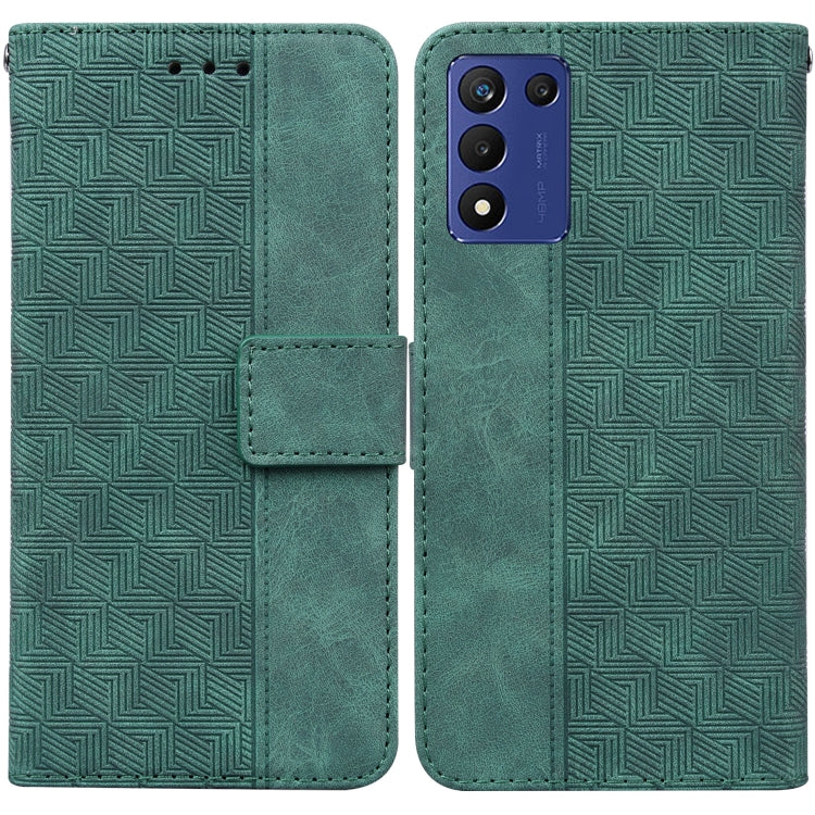 Geometric Embossed Leather Phone Case, For Infinix Hot 20, For Infinix Hot 20 5G, For Infinix Hot 20i, For Infinix Hot 20s, For Realme Q3S / Q3T / 9 SE / 9 5G Speed, For Tecno Pova 4, For Tecno Pova Neo 2, For Xiaomi Redmi 11 Prime 4G                  ...