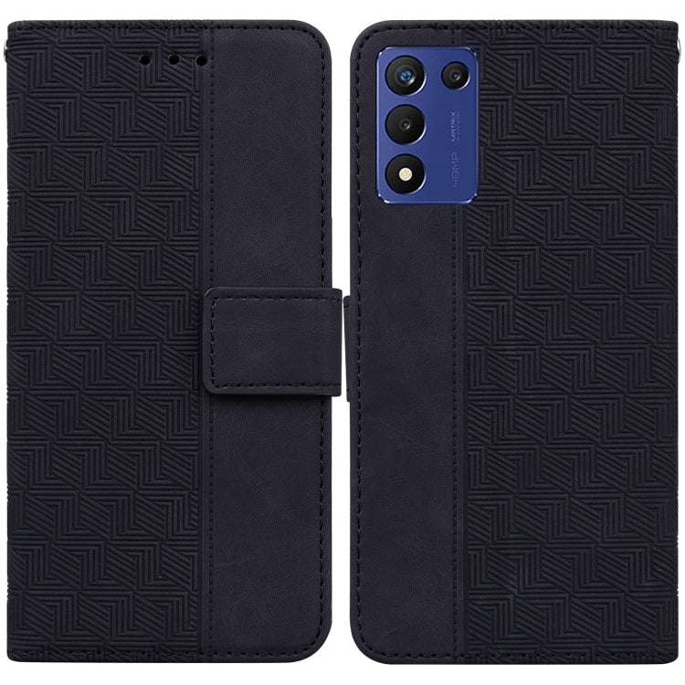 Geometric Embossed Leather Phone Case, For Infinix Hot 20, For Infinix Hot 20 5G, For Infinix Hot 20i, For Infinix Hot 20s, For Realme Q3S / Q3T / 9 SE / 9 5G Speed, For Tecno Pova 4, For Tecno Pova Neo 2, For Xiaomi Redmi 11 Prime 4G                  ...