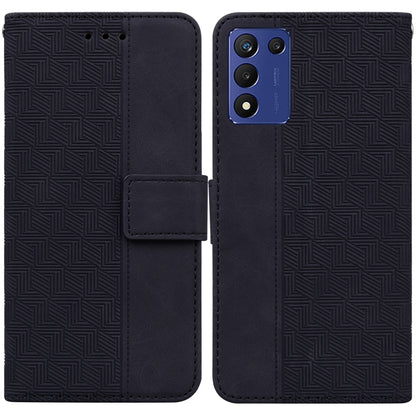 Geometric Embossed Leather Phone Case, For Infinix Hot 20, For Infinix Hot 20 5G, For Infinix Hot 20i, For Infinix Hot 20s, For Realme Q3S / Q3T / 9 SE / 9 5G Speed, For Tecno Pova 4, For Tecno Pova Neo 2, For Xiaomi Redmi 11 Prime 4G                  ...
