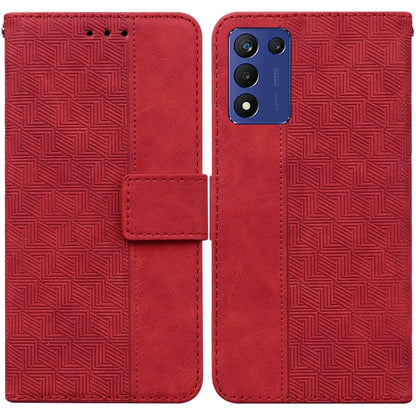 Geometric Embossed Leather Phone Case, For Infinix Hot 20, For Infinix Hot 20 5G, For Infinix Hot 20i, For Infinix Hot 20s, For Realme Q3S / Q3T / 9 SE / 9 5G Speed, For Tecno Pova 4, For Tecno Pova Neo 2, For Xiaomi Redmi 11 Prime 4G                  ...