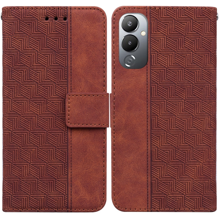 Geometric Embossed Leather Phone Case, For Infinix Hot 20, For Infinix Hot 20 5G, For Infinix Hot 20i, For Infinix Hot 20s, For Realme Q3S / Q3T / 9 SE / 9 5G Speed, For Tecno Pova 4, For Tecno Pova Neo 2, For Xiaomi Redmi 11 Prime 4G                  ...