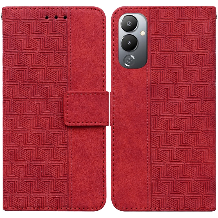 Geometric Embossed Leather Phone Case, For Infinix Hot 20, For Infinix Hot 20 5G, For Infinix Hot 20i, For Infinix Hot 20s, For Realme Q3S / Q3T / 9 SE / 9 5G Speed, For Tecno Pova 4, For Tecno Pova Neo 2, For Xiaomi Redmi 11 Prime 4G                  ...