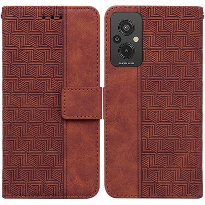 Geometric Embossed Leather Phone Case, For Infinix Hot 20, For Infinix Hot 20 5G, For Infinix Hot 20i, For Infinix Hot 20s, For Realme Q3S / Q3T / 9 SE / 9 5G Speed, For Tecno Pova 4, For Tecno Pova Neo 2, For Xiaomi Redmi 11 Prime 4G                  ...